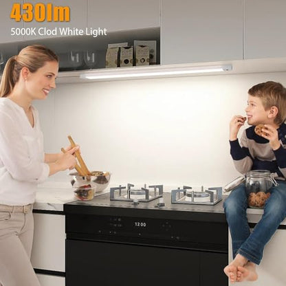 MYPLUS 24 Inch Under Cabinet Lights with Hand Wave 5000K Plug in Kitchen | Daylight White,Dimmable,640 Lumen,CRI>90,110V,8.5W,Bright Counter,Shelf,Above the Sink - color: 5000K-Cold White, size: 24inch-1Pack