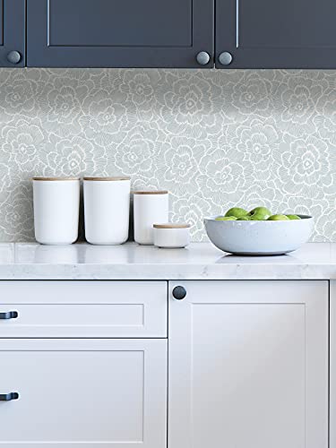 NuWallpaper by WallPops NUS4048 Saraya Peel & Stick Wallpaper, Blue - color: Blue