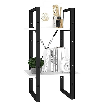 2-Tier Small Bookcase White, Compact Book Cabinet with Engineered Wood Shelves for Books and Magazines, Easy Clean - color: White, size: 1 & 27.6"