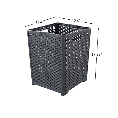 1-Pack Collapsible Laundry Hamper, Foldable Laundry Baskets, Gray | Dirty Clothes Hamper for Bathroom, Bedroom, Dorm Room & Laundry Room