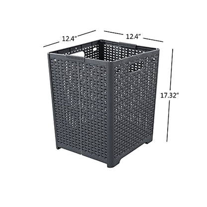 1-Pack Collapsible Laundry Hamper, Foldable Laundry Baskets, Gray | Dirty Clothes Hamper for Bathroom, Bedroom, Dorm Room & Laundry Room