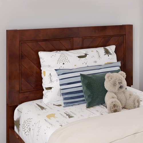 AFI, Canyon Twin Solid Wood Rustic Farmhouse Headboard, Walnut - color: Walnut, size: Twin