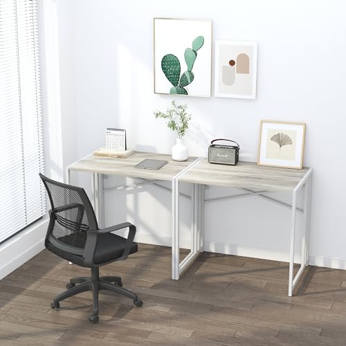 Lutown-Teen Small Folding Desk 32 Inch, Beige | No Assembly Required Small Office Desk, Writing Gaming Computer Camping Desk for Small Spaces - color: Beige, size: 32 Inch