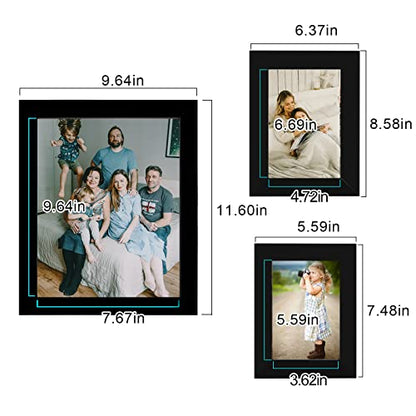 LUCKYLIFE Picture Frame Set 10-Pack, Gallery Wall Frame Collage with 8x10 5x7 4x6 Black Frames - color: Black