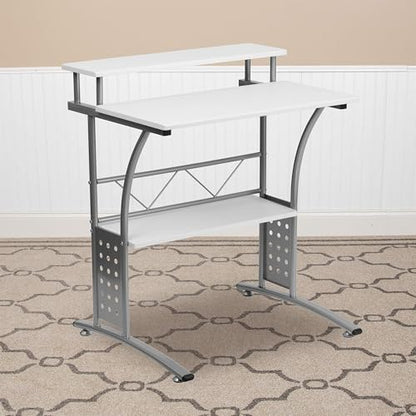 Flash Furniture Clifton White Computer Desk 28 Inch - color: White, size: 28 Inch