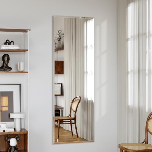 wall Mirror Full Length,56X16FullL ength Mirrorwallmounted, | Bedroom/wall/Bathroom/Makeup Area/Cloakroom (56 * 16 Inch) - size: 56"L x 16"W