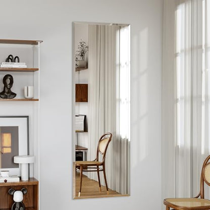 wall Mirror Full Length,56X16FullL ength Mirrorwallmounted, | Bedroom/wall/Bathroom/Makeup Area/Cloakroom (56 * 16 Inch) - size: 56"L x 16"W