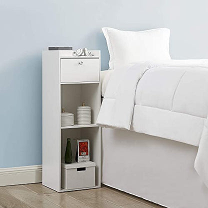 DormCo Yak About It Extra Tall Bookcase Table - White