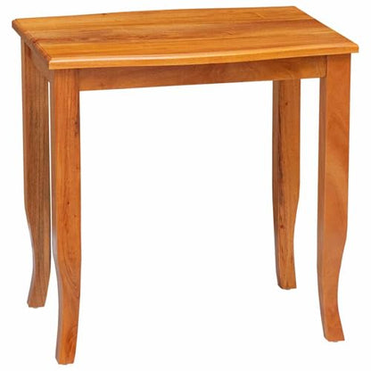 Rustic Nesting Side Tables 3 Pcs Set Solid Mahogany Wood Natural Grain Space Saving Design for Living Room Bedroom Accent Decor