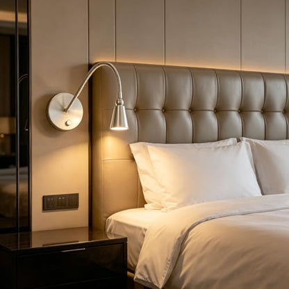 HomeFocus Bedside Wall Light,Eye-Caring LED Reading Wall Lamp,Dimmable Wall Light,Wall Sconces