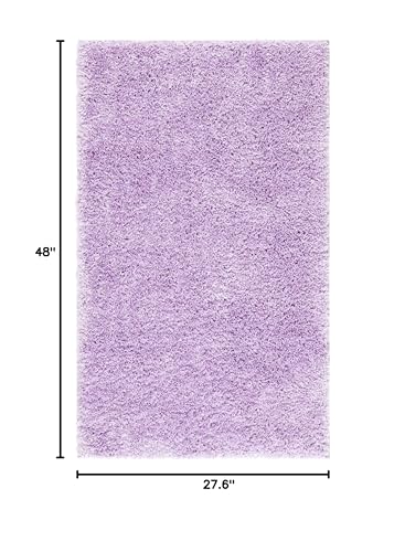 SAFAVIEH August Shag Collection Accent Rug - 2'3" x 4', Lilac, Solid Design, Non-Shedding & Easy Care, 1.2-inch Thick Ideal for High Traffic Areas in Entryway, Living Room, Bedroom (AUG900V) - color: Lilac, size: 2'3" x 4' (Rectangular)