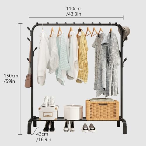 Space-Saving Laundry Drying Rack, Apartment & Dorm Clothes Organizer Stand, Reinforced Iron-PP Frame & Bottom Shelves White - color: White