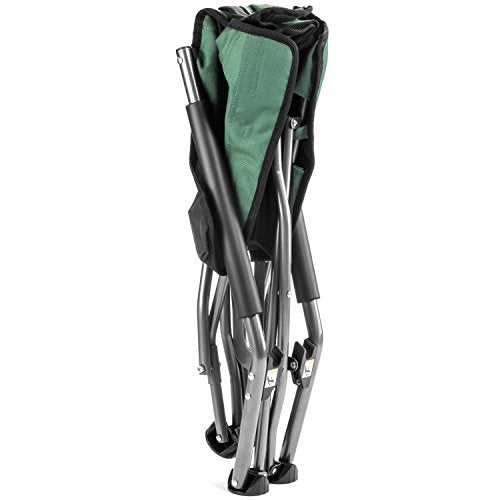 Cascade Mountain Tech Folding Camp Chair for Camping, Beach, Picnic, Barbqeues, Sporting Events with Carry Bag - color: Green