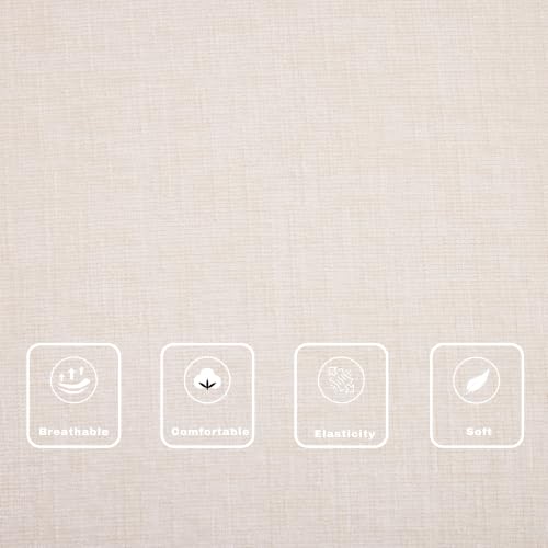 Accent Chair for Living Room,Mid-Century Arm Chair Fabric Living Room Chairs,Upholstered Reading Chair for Bedroom,Single Sofa Chair with Wood Legs for Apartment (Beige) - color: Beige