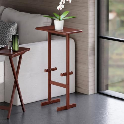 Winsome Riley Snack Table Rack, Walnut - color: Walnut