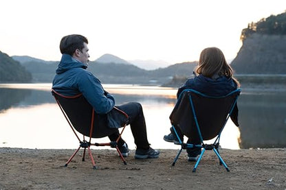 MARCHWAY Lightweight Folding Camping Chair with Spring Lock, Stable Compact Portable for Outdoor Camp, Travel, Beach, Picnic, Festival, Hiking, Backpacking (Lowback Blue) - color: Lowback Blue