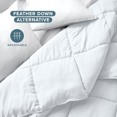 Bare Home Duvet Insert Comforter (Queen, White) | 1800 Ultra-Soft, Goose Down Alternative, Premium Quality, All-Season Warmth - color: 01 - White, size: Queen