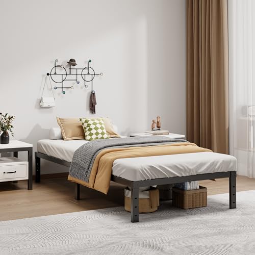LUMUNANCE Metal Bed Frame Twin Size - 12 Inch Heavy-Duty Twin Platform Bed Frame No Box Spring Needed, Easy Assembly, Noise-Free, Sturdy Mattress Foundation, Underbed Storage Space - size: Twin, style: 12 Inch