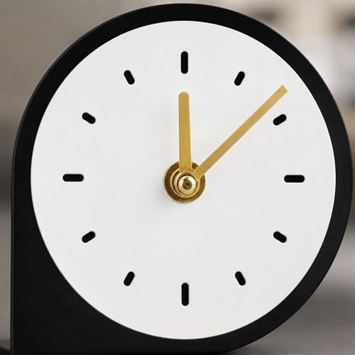 Desk Clock Acrylic Minimalist Tabletop Clock Silent Function Modern Home Decor Creative Design Suitable for Bedroom Living Room Workspace, Black - color: Black