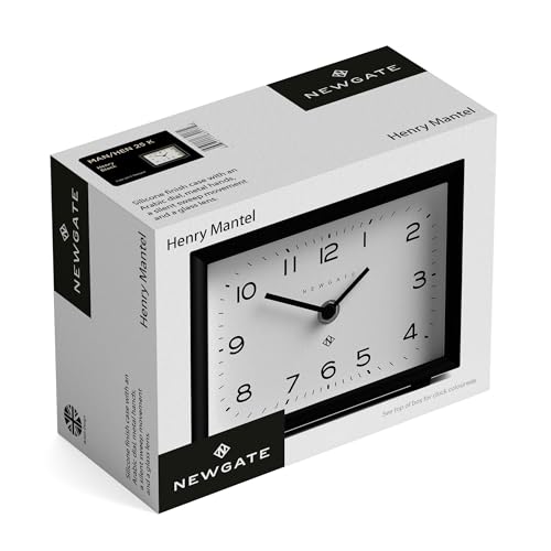 NEWGATE® Henry Desk Clock | Contemporary Rectangular Design | Posh Gray | Easy to Read nunbers | Modern Style for Desk, Table top, Shelf or Bedside - color: Posh Grey