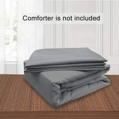 Mejoroom Gray Twin Duvet Cover - Soft and Breathable Twin Bedding Sets with Zipper Closure, 2Pieces, 1 Duvet Cover (68x90) and 1 Pillow case(20x26) - color: Gray, size: Twin/Twin XL