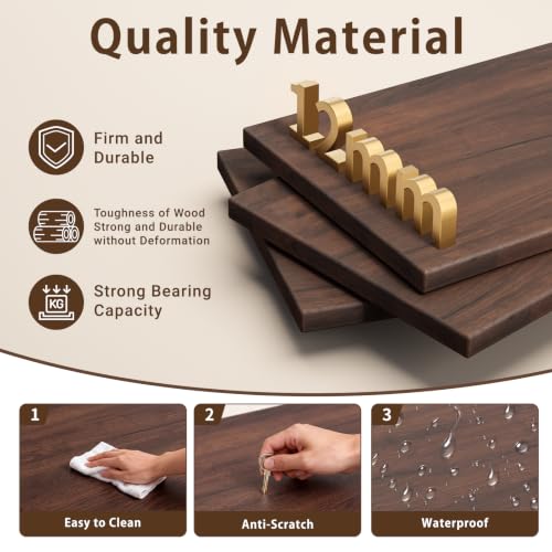 4 Cube Walnut Book Shelf, Tall Bookcase for Home Office Bedroom Living Room - color: Walnut, size: 4 Cube