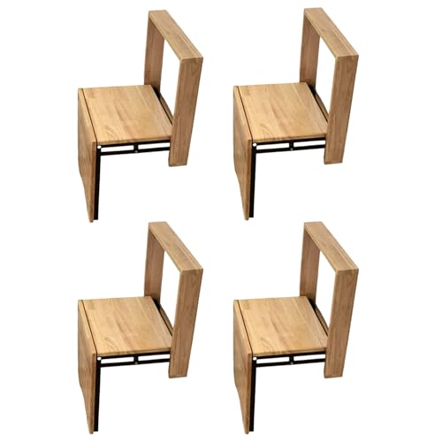 Wall-Mounted Folding Chairs,Solid Wood Wall Chair Change Shoe Bench，can be Stored Without Occupying Space Applicable Scene Living Room - Bedroom - Aisle - Bathroom Etc - color: A