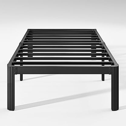 Hunlostten 12" Twin XL Heavy Duty Bed Frame No Box Spring Needed, Metal Twin XL Platform Bed Frame with Round Corners, Easy Assembly, Noise Free, Black - size: Twin XL, style: 12 Inch