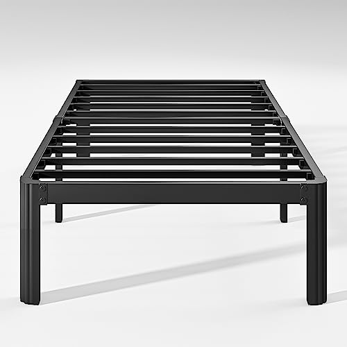 Hunlostten 12" Twin XL Heavy Duty Bed Frame No Box Spring Needed, Metal Twin XL Platform Bed Frame with Round Corners, Easy Assembly, Noise Free, Black - size: Twin XL, style: 12 Inch