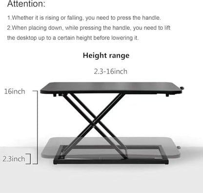 Standing Desk Converter Adjustable Height,Keyboard Riser for Stand Up Desk Riser,Computer Keyboard Stand for Desktop,Ergonomic Sit Stand Computer Workstations Black Size 23.6 Inch