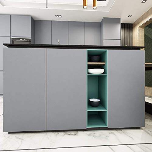 Livelynine 15.8x197 Light Grey Contact Paper Peel and Stick for Cabinets Rental Friendly Kitchen Cabinet Wallpaper Adhesive Vinyl Wrap Gray Desk Cover Removable Wall Paper Modern Bedroom Bathroom - color: Solid Gray, size: 15.8" x 197"