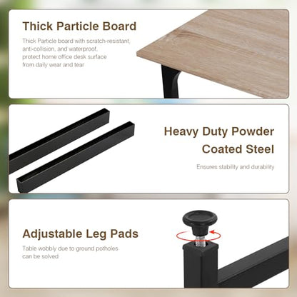 FDW 39 inches Computer Desk, Modern Simple Style Desk for Home Office, Study Student Writing Desk,Nature - color: Nature, size: 40 Inches