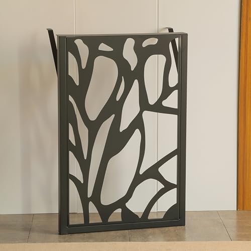 Table Legs 36 inch, Metal Counter Height Table Legs, Heavy Duty High Tall Base, Industrial Modern Furniture Legs Set of 2 with Laser Engraving Design (A)