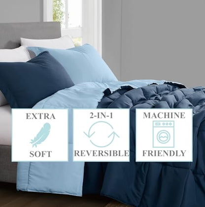 TRULY SOFT Everyday Reversible Red/Dark Grey Full/Queen 3 Piece Comforter Set - color: Red/Dark Grey, size: Queen