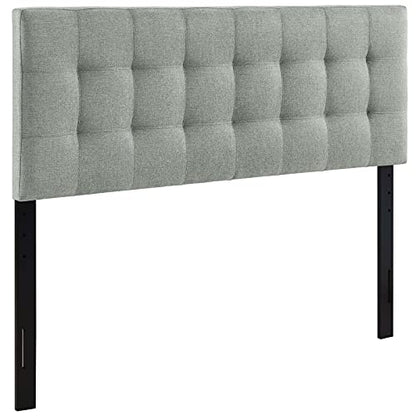 Modway Lily Tufted Linen Fabric Upholstered Full Headboard in Gray - color: Gray, size: Full
