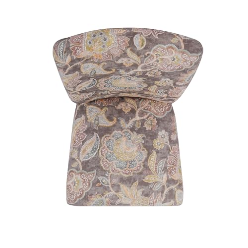 HomePop Parsons Classic Upholstered Accent Dining Chair, Set of 2, Multicolor Gray Floral - color: Grey Floral, style: Pack of 2