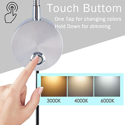 Adust Bedside Reading Light, Bedroom Reading Lamp, 3W LED Touch Dimmable Brightness Minimalist Wall Headboard Reading Lamp, Adjustable Colour Temperature, 3000k, 4000k, 6000k - size: 2 pack
