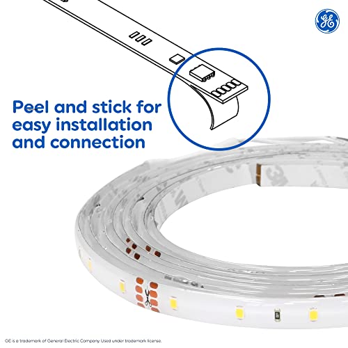 GE LED Tape Light, Color Changing Plug-In Light Strip Fixture with Timer, 20ft - size: 20 ft 1 pack