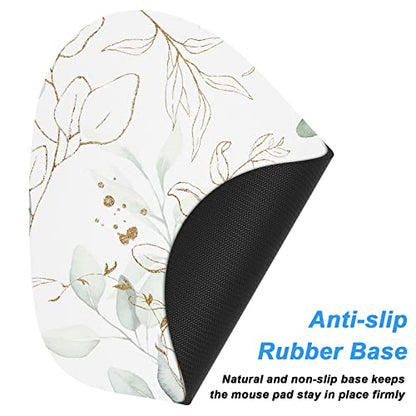 Rimilak Small Mouse Pad 6 x 7 Inch, Irregular Mini Mousepad, Boho Leaves | Non-Slip Rubber Base, Waterproof Compact Mouse Mat for Laptop Computer Wireless Mouse Keyboard Home Office Travel - color: Boho Leaves, size: 7L x 6W inches
