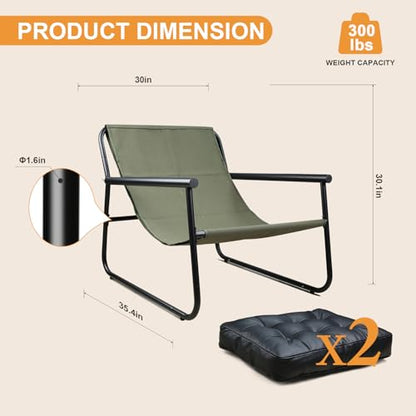 Lightdot Modern Accent Chair Heavy Duty Sturdy Armchair Green Fabric Lounge Chair Ergonomic Design Upholstered Comfy Leisure Chair with Large Frame Suit for Living Room/Bedroom - color: Green