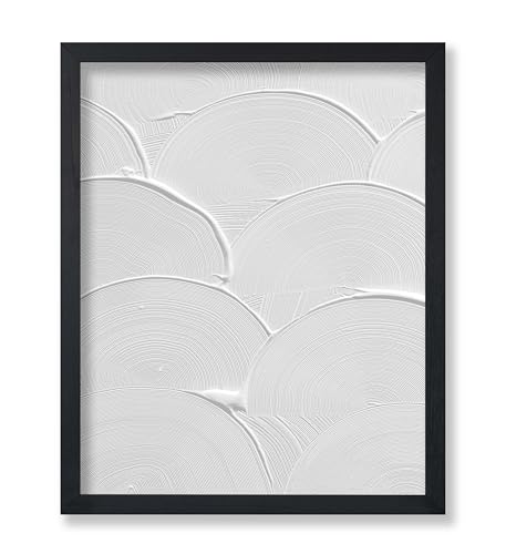 Poster Master White Curve Brush Stroke Poster - Textured Line Print - Abstract & Mid Century Modern Art - Minimal & Chic Boho Art - Living Room or Bedroom Wall Decor - 8x10 UNFRAMED - color: Style-10, size: 8"L x 10"W