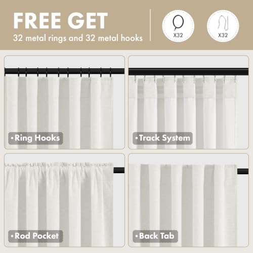 MIULEE Linen Textured 100% Blackout Curtains 72" Long White Backing Birch | Total Black Out, Thermal Insulated, Heat and Light Blocking, Back Tab&Rod Pocket, Heavy Duty, Thick, Linen Look, Bedroom - color: Birch, size: 40"W x 72"L (Pack of 2)