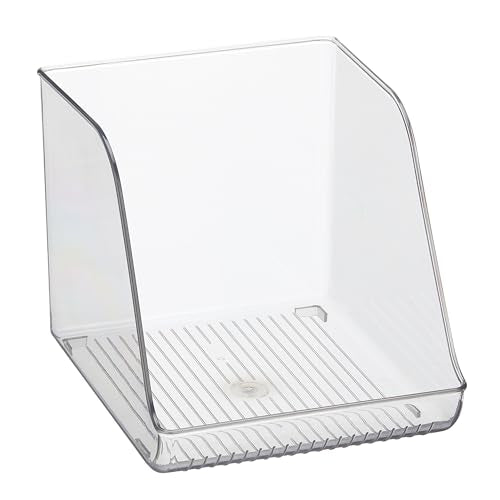 iDesign Plastic Water Bottle Organizer for Fridge, Clear, 2-Pack | Bottle Holder, For Kitchen and Pantry - style: Pack of 2- Tall