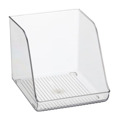 iDesign Plastic Water Bottle Organizer for Fridge, Clear, 2-Pack | Bottle Holder, For Kitchen and Pantry - style: Pack of 2- Tall