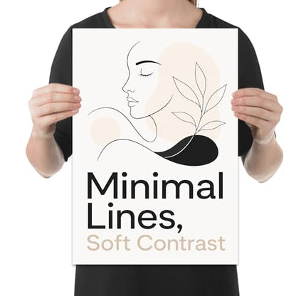 Minimalist Home Poster Print - Clean Line Art Design - 13x19 - Modern Aesthetic