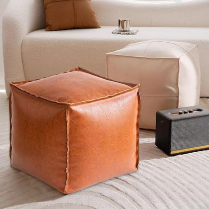 Storage Footstool Soft Seat Fillable Storage Foot Stools | Toy Chair Versatile Bedroom Comfortable Seating for Dorm Workplace Apartment