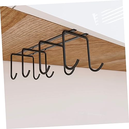 PRETYZOOM Cup Holder Under Cabinet Stand Rack for Mugs Drying Hanger for Kitchen Bottle Organizer - color: Black