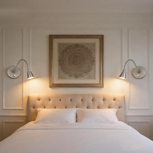 HomeFocus Bedside Wall Light,Eye-Caring LED Reading Wall Lamp,Dimmable Wall Light,Wall Sconces