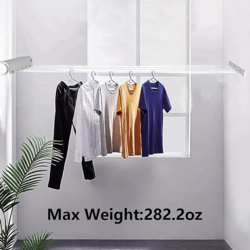 Joyzan Retractable Clothesline,Indoor Clothes Lines Adjustable 5 Line Dryer | Laundry Rope Wall Mounted Drying Hanging String Rack Portable Washing Wet Clothing Line Dry Outdoor Hotel Home Bathroom