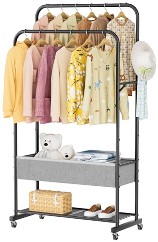 SINGAYE Wardrobe Standing Closet Clothing Rack With Shelf Hanging Clothes | Wardrobe Open Compact Small Metal Garment Hanger Stand Alone Free Standing Black Closet Rack Storage Organizer Heavy Duty - color: Black, size: B5-17"D x 36"W x 72"H